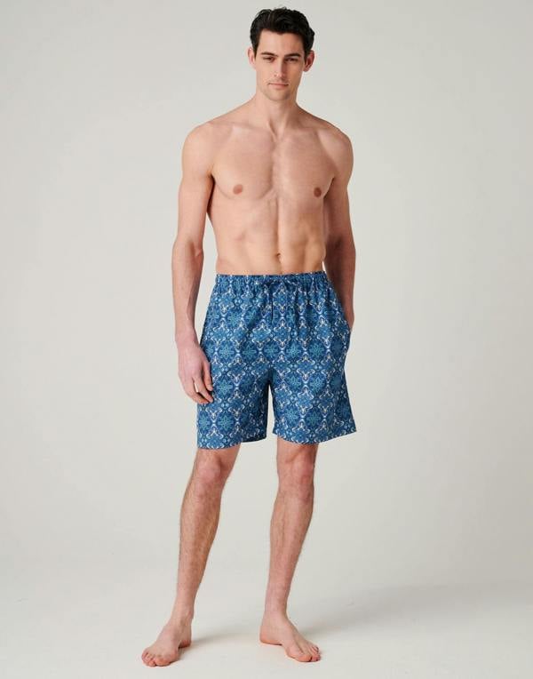 British Boxers Men's Crisp Cotton Sleep Shorts – Marrakesh Paisley
