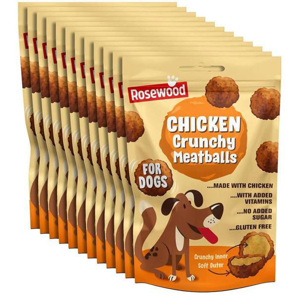 Rosewood Chicken Crunchy Meatballs Dog Treats Gluten Free 140g