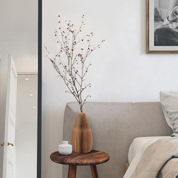 Accordion Vase, Kraft Paper-Weilai Concept-Weilai Concept