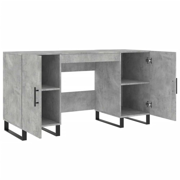 Berkfield Desk Concrete Grey 140x50x75 cm Engineered Wood