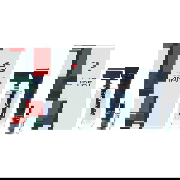 Tommy Hilfiger Impact 3 Piece Gift Set: Eau de Toilette 100ml - Eau de Toilette 4ml - Body Wash 100ml