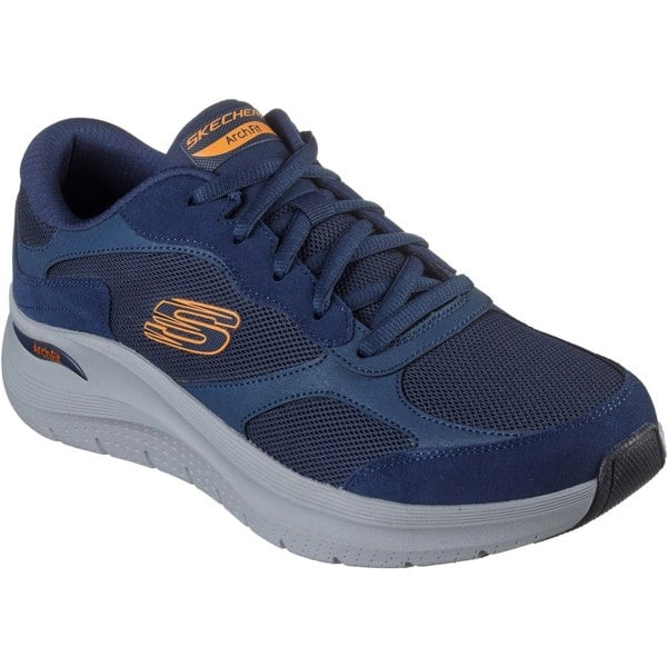 Skechers Arch Fit 2.0 The Keep Men's Trainers in Navy/Orange