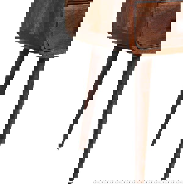 Artisan Furniture Mini Honey Caramel Curved Bedside with Open Slot