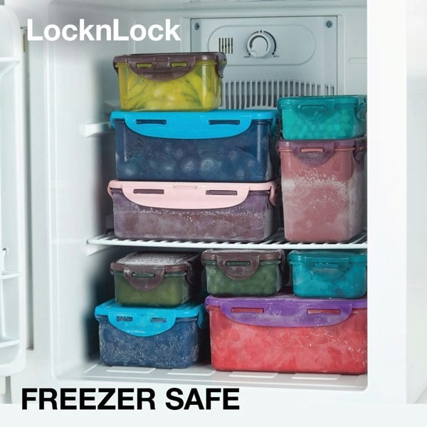 LocknLock Rectangular Eco Food Containers with Lids, 5 x 1L
