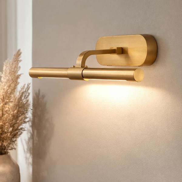 Pagazzi Lighting Jana Satin Brass Magnetic LED Picture Light