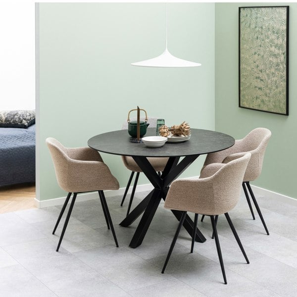 Furniture To Go Heaven Dining Table with Ceramic Black Top