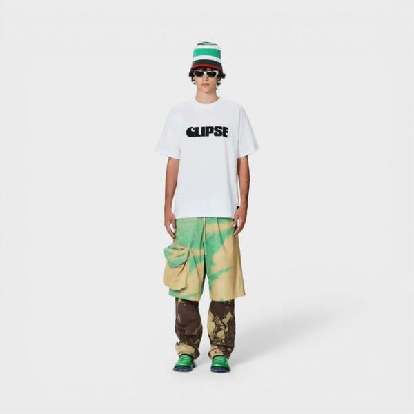 Casablanca Cotton Crochet Hat Green White