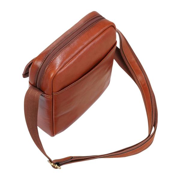 Infinity Leather Genuine Leather Vintage Crossbody Messenger Travel Bag - Ashby