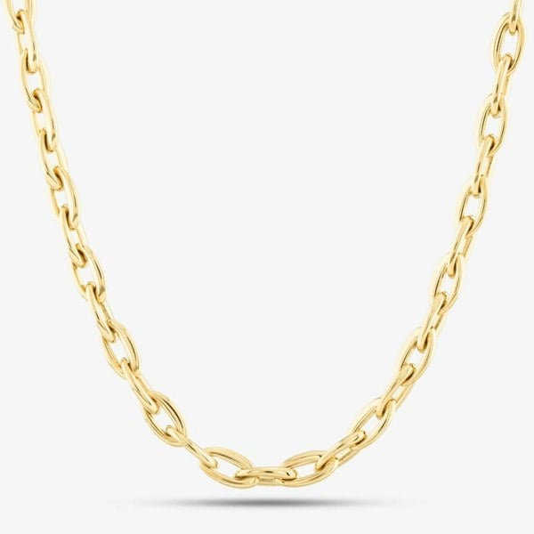 T. H. Baker 9ct Yellow Gold Oval Link Necklace CA001-18