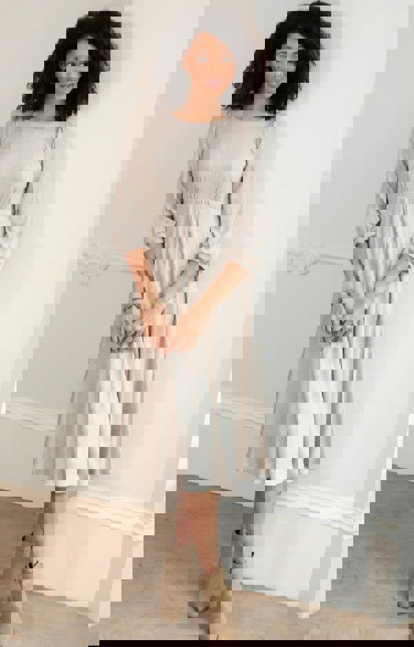 Alie Street London Kimberly Midi Dress (Sparkle Latte)