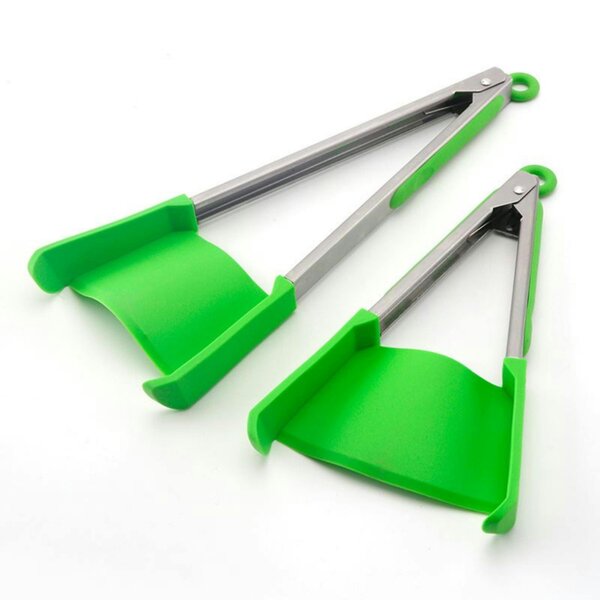 Dyzi 2 in 1 Spatula and Tongs Grip and Lift Kitchen Cooking Utensil