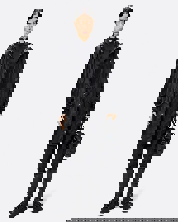 Rains Long Unisex Jacket - 01 Black