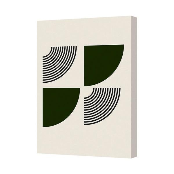 Benjamin Tate Design Abstract Geometric Green And Black Canvas Wall Art Print 7913