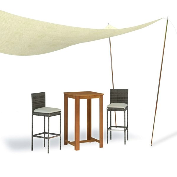 Berkfield Sunshade Sail Poles 2 pcs 200 cm Galvanised Steel