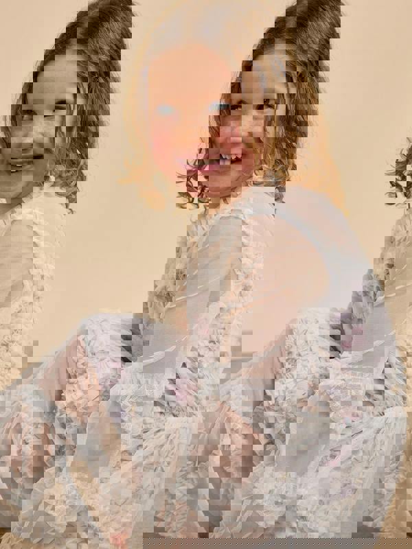 GWD Twyla Floral Printed Mesh Dress