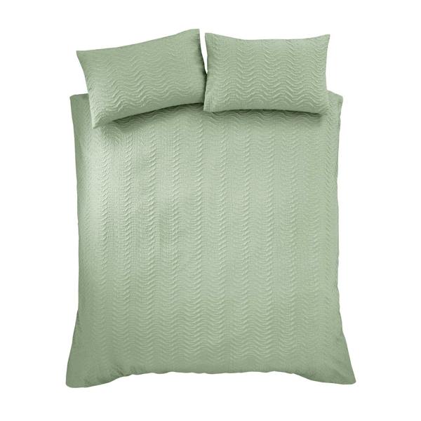 Heatset Wave Mint Green Duvet Cover Set