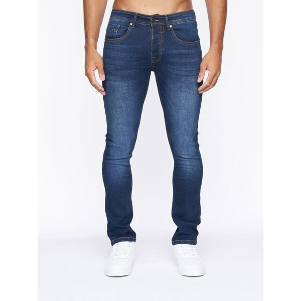 Crosshatch Mens Buraca Slim Jeans - Dark Wash
