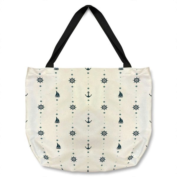 Benjamin Tate Design Anchor Wheel Sailboat Tote bag