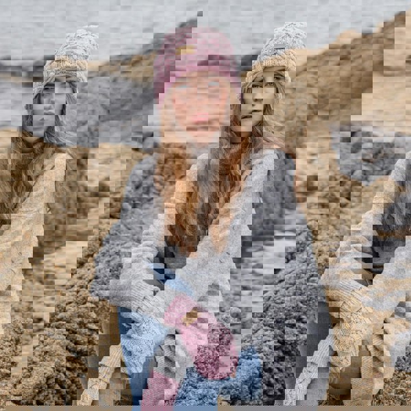 Aran Donegal Cable Turn up Beanie Hat Experience Cozy Elegance with Aran Donegal Cable Turn up Beanie Hat