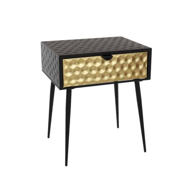 Core Products Set of 2 Jupiter Metal 1-Drawer Bedside Cabinets