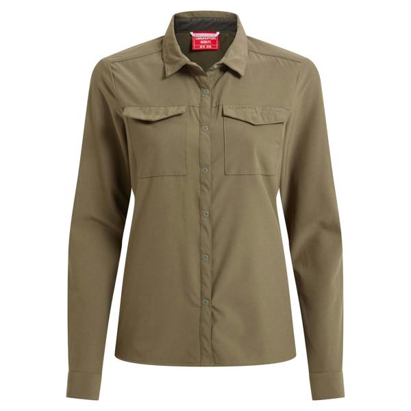 Craghoppers Womens/Ladies NosiLife Pro III Nosilife Long-Sleeved Shirt - Wild Olive - 