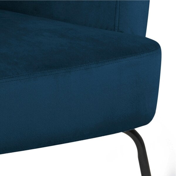 Wyld Haus Kobe Navy Blue Velvet Lounge Accent Chair