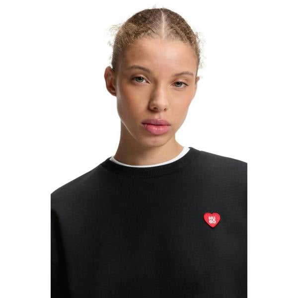 Hugo Womens/Ladies Cotton Sweatshirt - Black - 