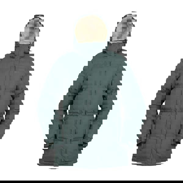 Mountain Warehouse Womens/Ladies Snow Borg Lined Padded Jacket - Khaki Green