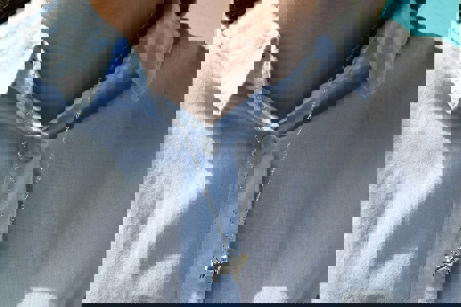 Pug Silver Necklace - Personalised - MYLEE London