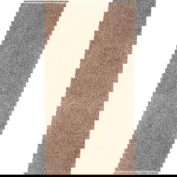 Beige colour Shaggy rug Plain design thick pile, non-shedding.