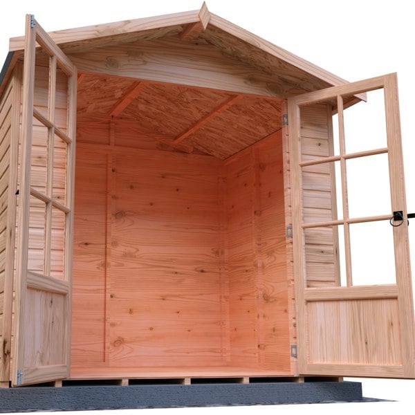 Shire Lumley 7x5 12mm interlock Clad wooden Summerhouse - Best Shed