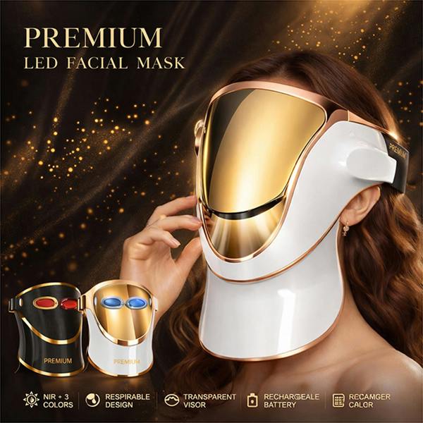 Dragodirect 807 LED Light Face & Neck Mask 3 Colour Beauty Device
