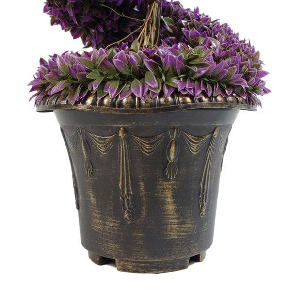 Leaf 120cm Purple Large Leaf Spiral with Decorative Planter