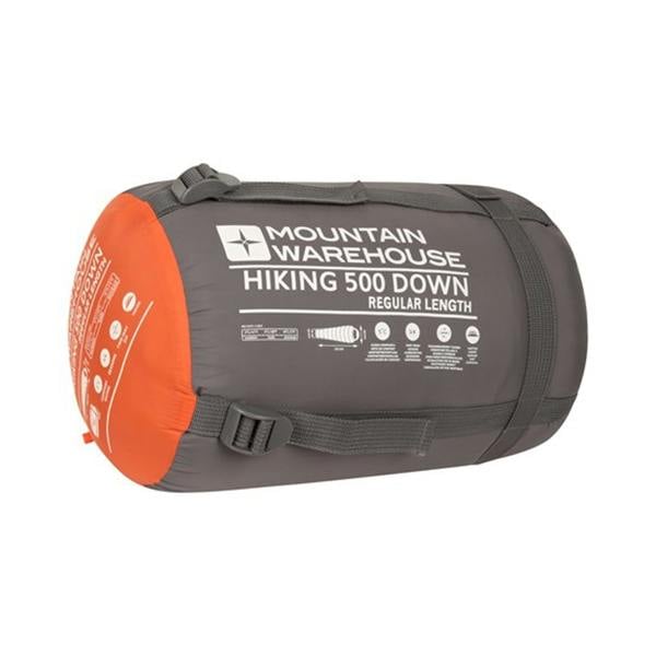 Mountain Warehouse Hiking 500 Down Sleeping Bag - Grey - 