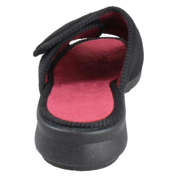 DB Shoes Ladies DB Wide Fitting Slippers - Red Start
