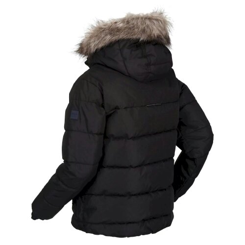 Regatta Kids Faux Fur Trim Parka - Black