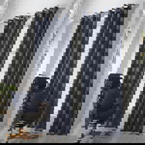 Luxury Living Velvet Chenille Ring Top Curtains