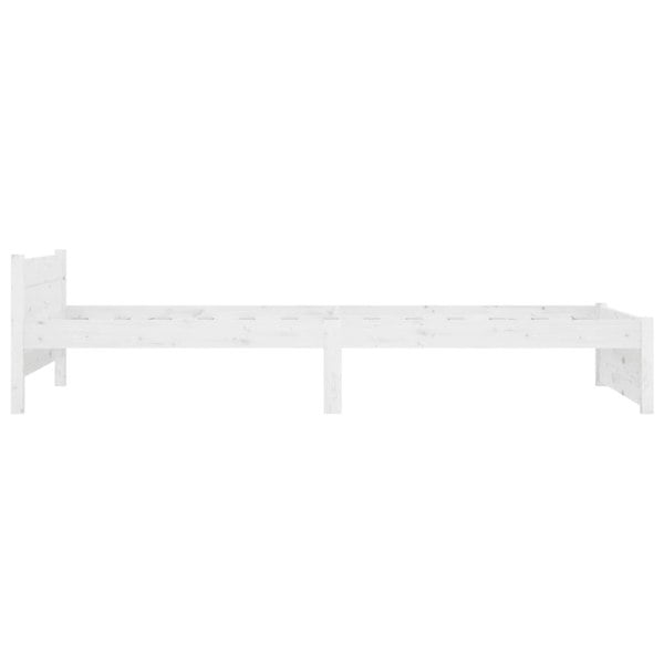 Berkfield Bed Frame White Solid Wood 90x190 cm Single