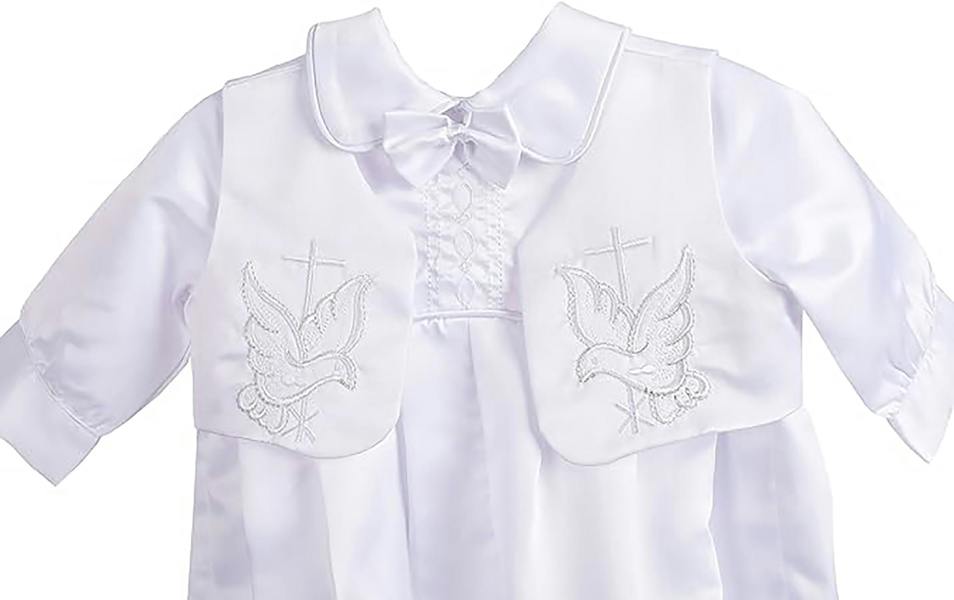 Cinda Christening Romper Waistcoat and Hat Set