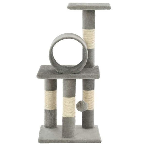 Berkfield Cat Tree with Sisal Scratching Posts 65 cm Grey