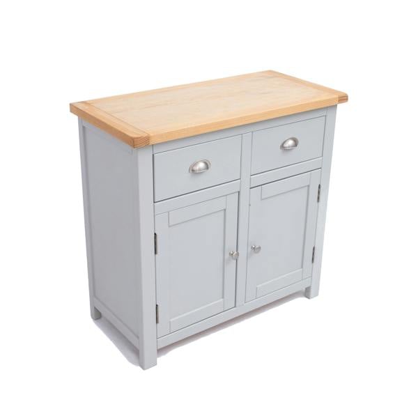 Cabinet Bits Argenta Light Grey 2 Drawer 2 Door Sideboard Chrome Cup Handle