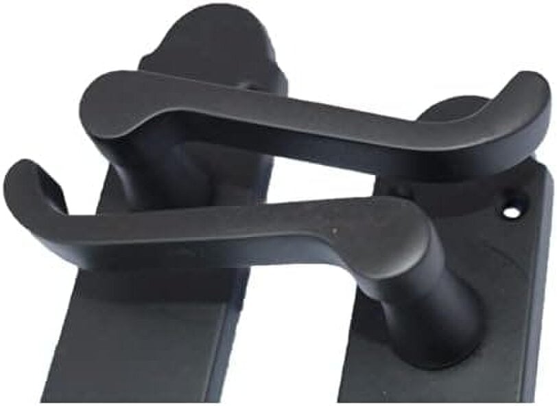 EDH Door Hardware Matt Black Internal Door Handles – 170mm x 42mm – 1, 4 or 6 Pairs – Handle Only or with Tubular Latch