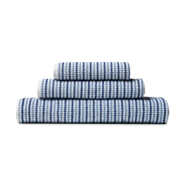 Catherine Lansfield Rice Weave Stripe Cotton Towel Blue