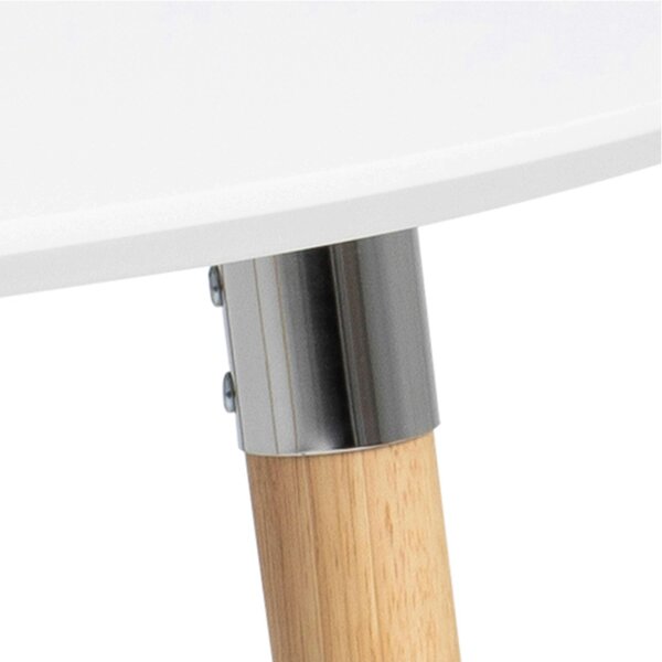 Wyld Haus Honeybrook White and Natural Oak Wood Oval Dining Table