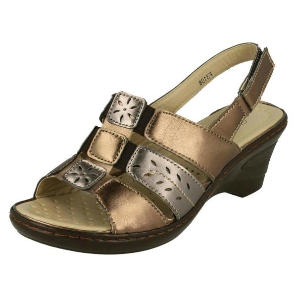Eaze Ladies Eaze Casual Sling Back Heeled Sandals