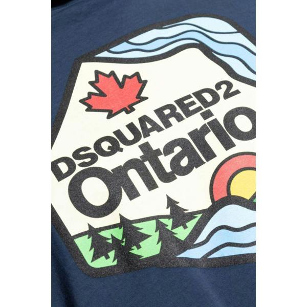 DSquared2 Unisex Adult Ontario Logo T-Shirt - Navy Blue - 