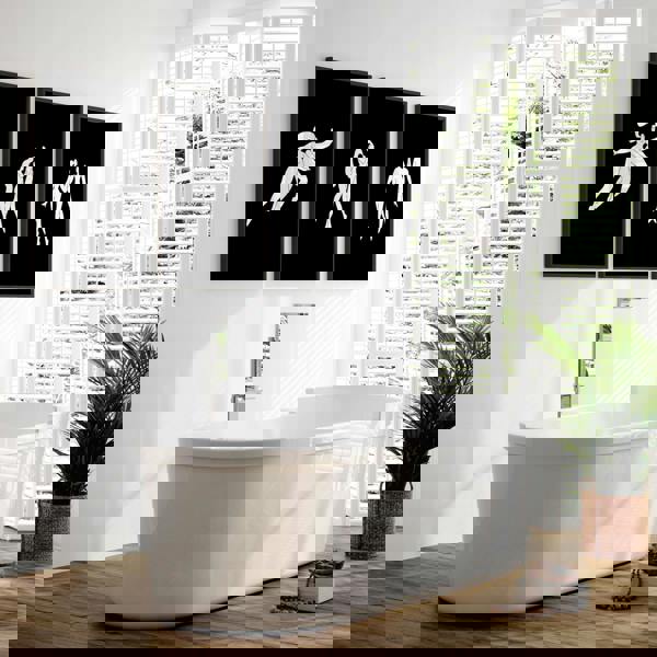 Bathroom Wall Hanging Art | Set of 3 Boho Women Wall art Prints