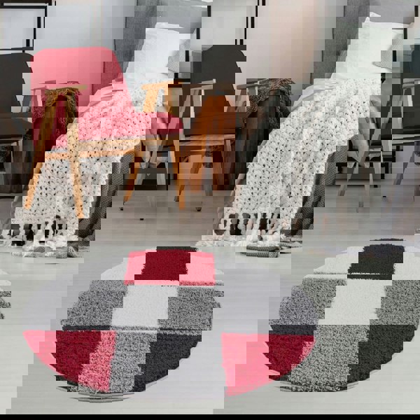 Myshaggy Geometric Red Rug