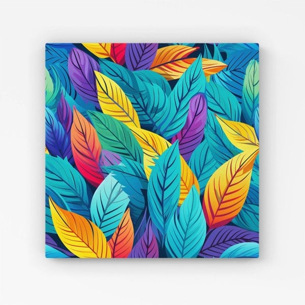 Warren Reed Bright Colourful Leaves Canvas