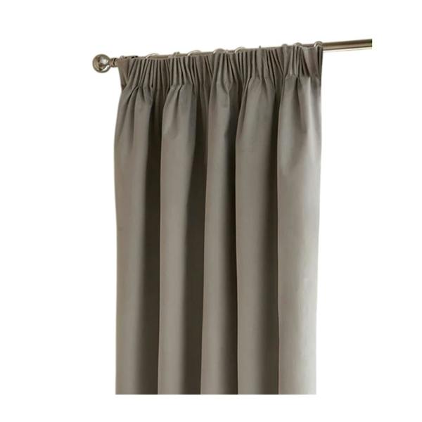 Furn Ultimate Velvet Eyelet Curtains - Silver - 